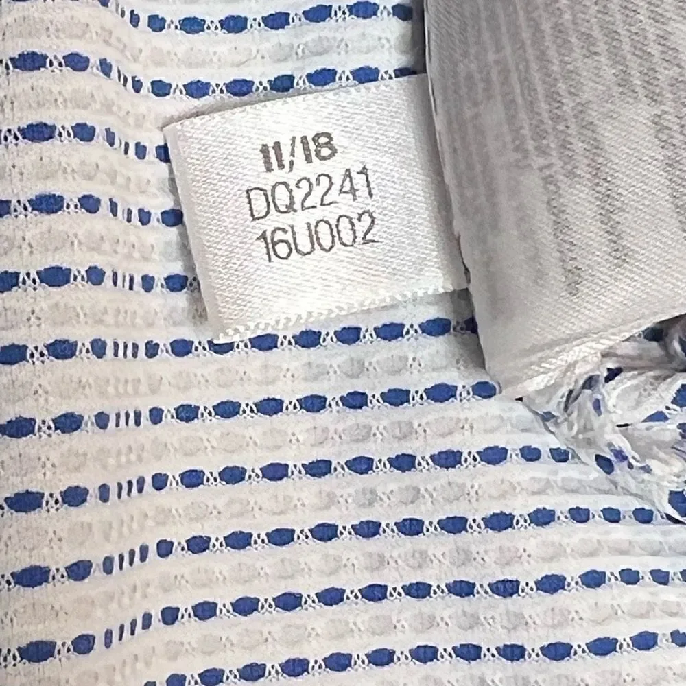 Adidas climachill blue tonal striped golf polo shirt size M